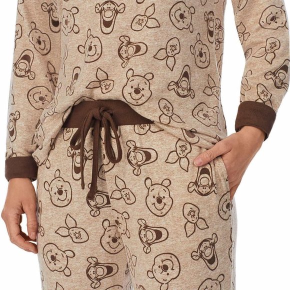 NWT Disney Women 2 Piece Short Sleeve Shirt & Pants Pajama Set Size L $60 FFF179 - Picture 4 of 4